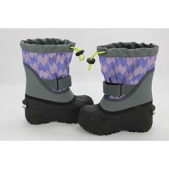 Columbia Boots Pink & Purple Chevron Girls (BC 1327-054) Winter Snow Size 10 - Picture 7 of 10